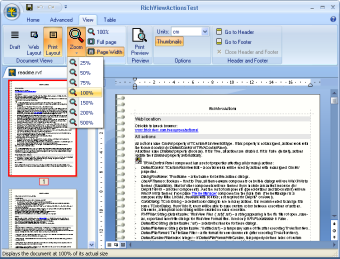 ActionTest Demo mit ScaleRichView, TRibbon, Multidokumenteninterface mit Schalflächen